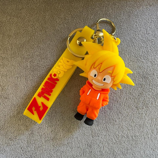 Anime Character Keychain with Yellow Strap