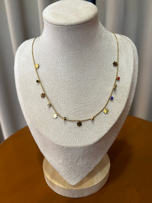 Multi colour charm necklace