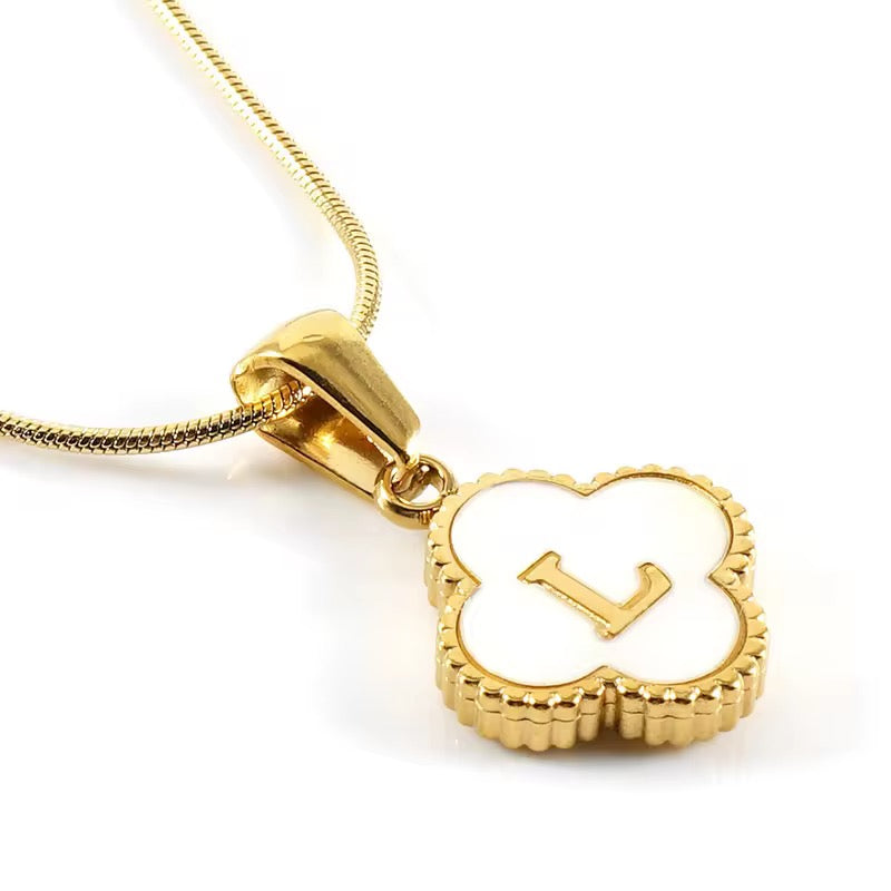 Alphabet clover necklace