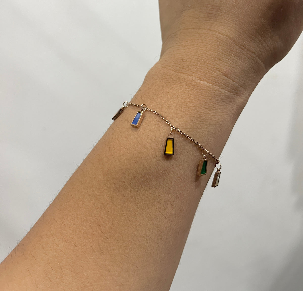 Multi coloured charms bracelet