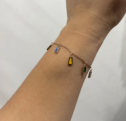 Multi coloured charms bracelet