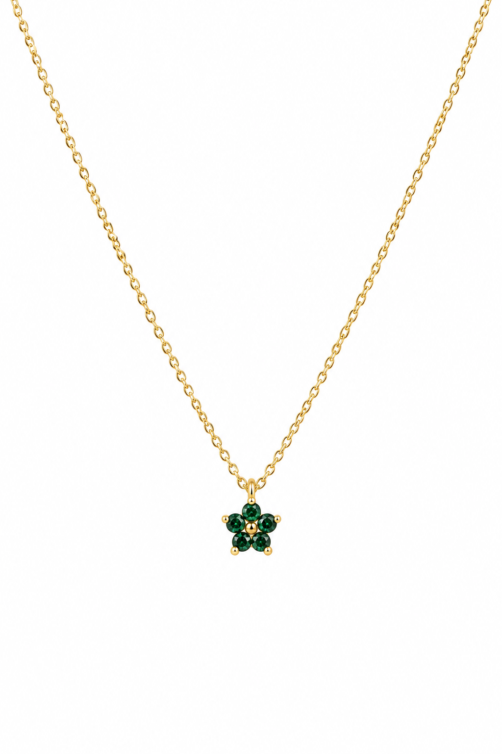 Green flower necklace