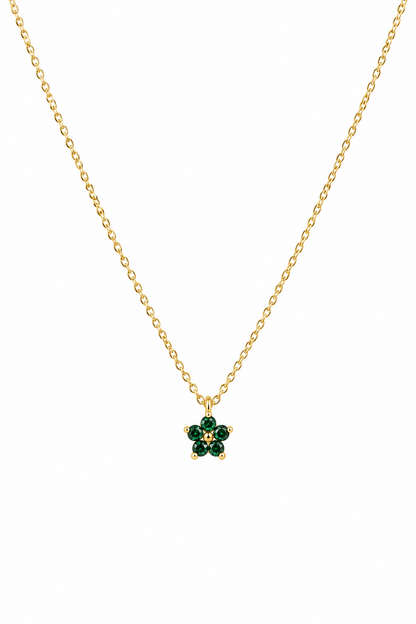 Green flower necklace