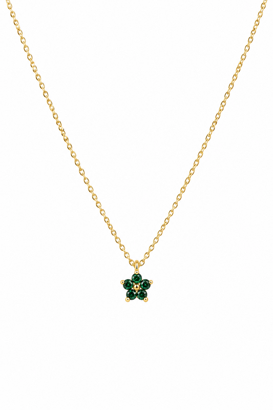 Green flower necklace
