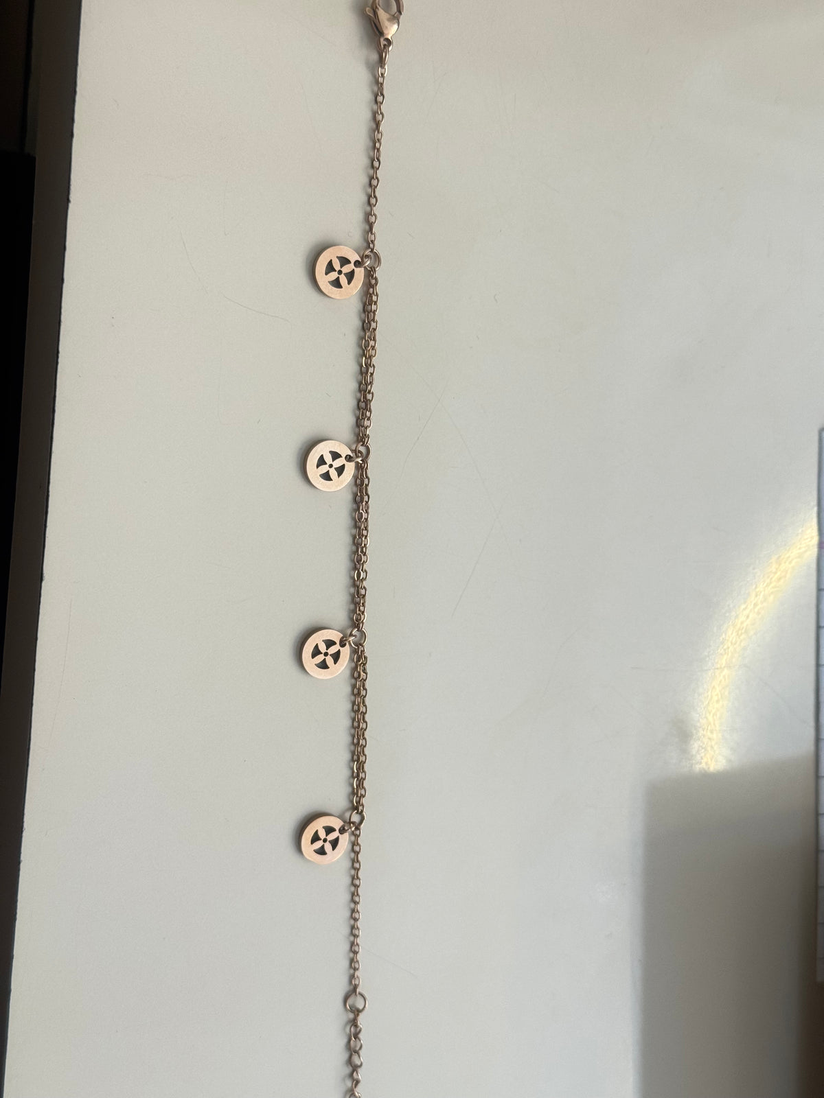 Rose gold charm bracelet