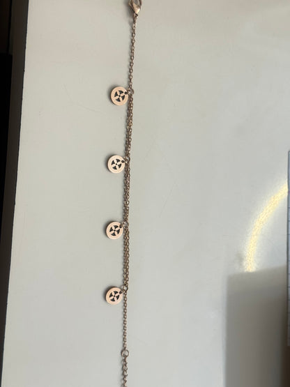 Rose gold charm bracelet
