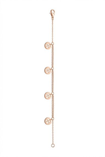 Rose gold charm bracelet
