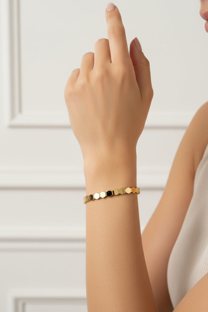 Honey comb bangle
