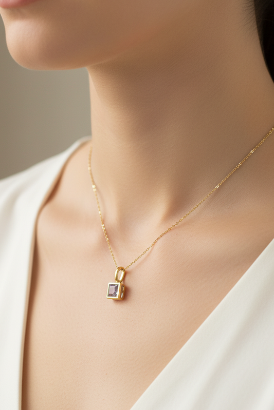 Pink stone charm
