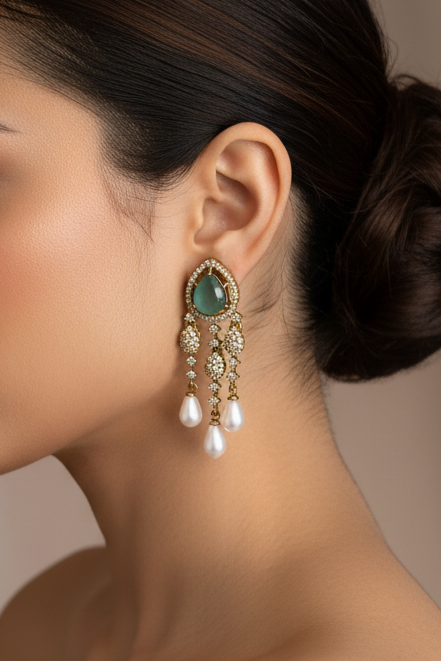 Cascading Crystal Drop AD Dangle Earrings