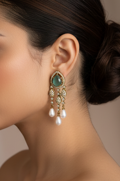 Cascading Crystal Drop AD Dangle Earrings