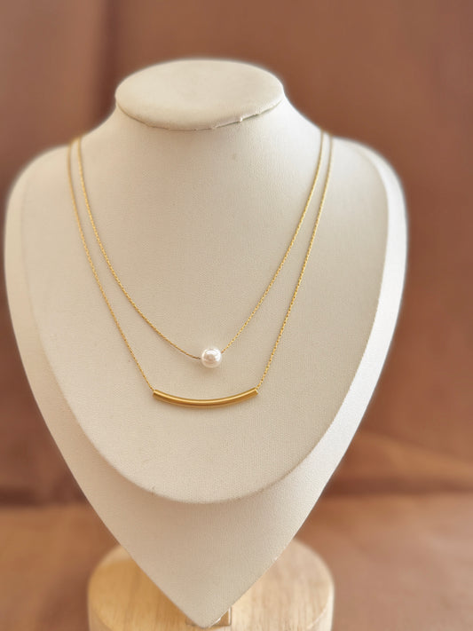 Double layer necklace