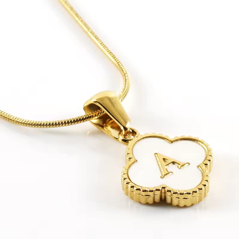 Alphabet clover necklace