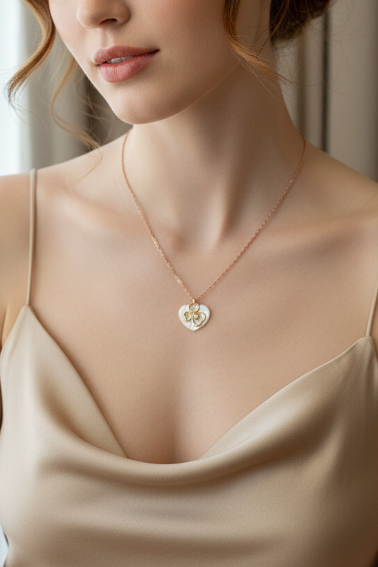 Flora Shine Rose gold Necklace
