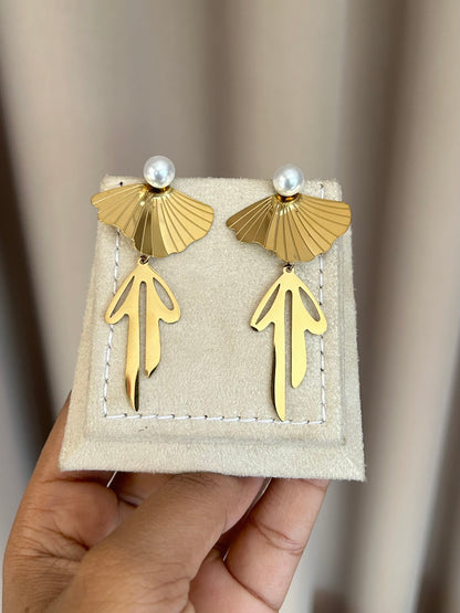 Oceanic Fan Drop Earrings