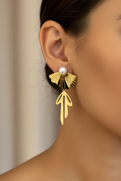 Oceanic Fan Drop Earrings