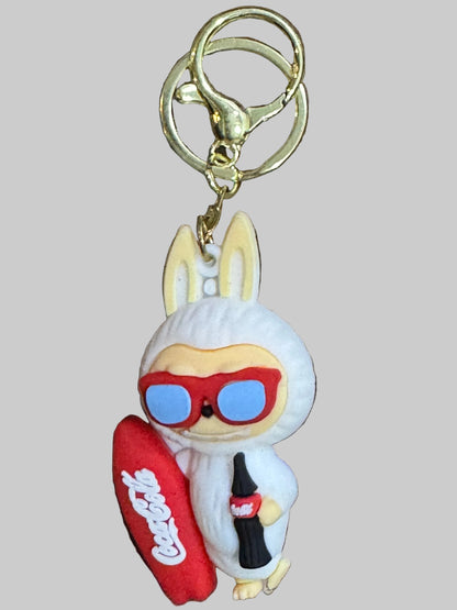 "Coke & Chill" Bunny Character Keychain/ BagCharm