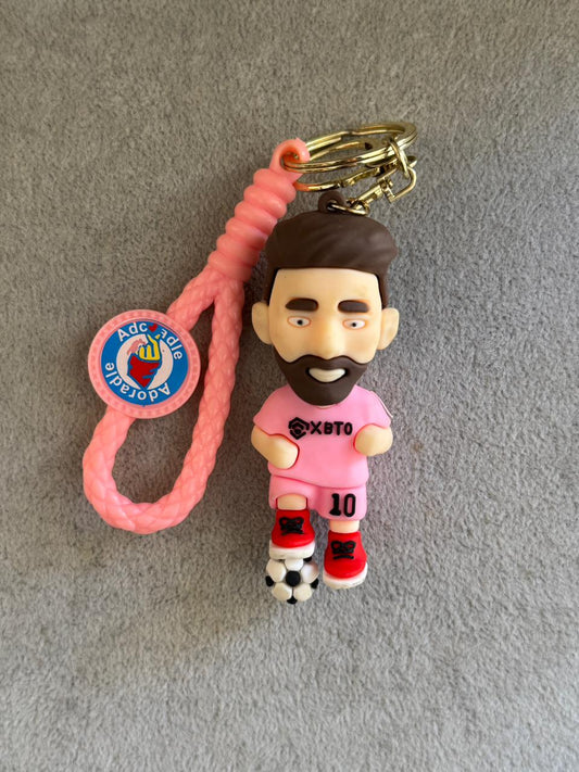 Soccer Star Player Keychain in Pink