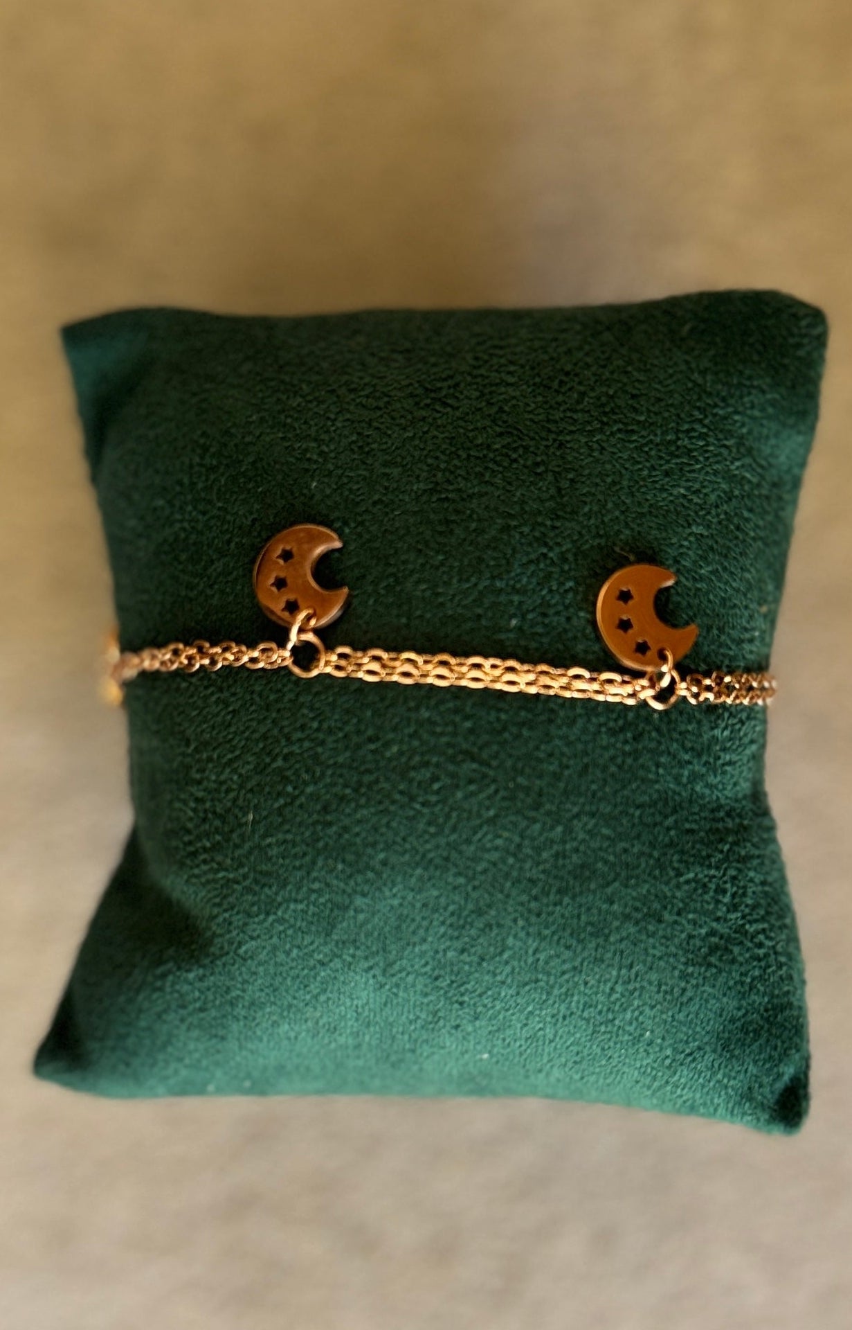 Moon charm bracelet