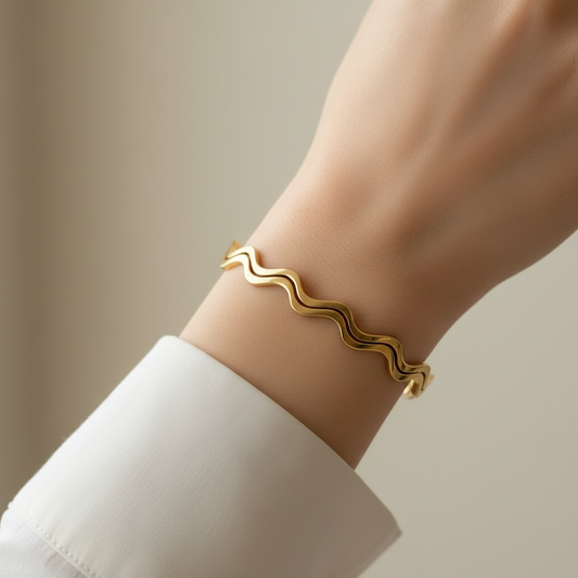 Golden wave Bangle