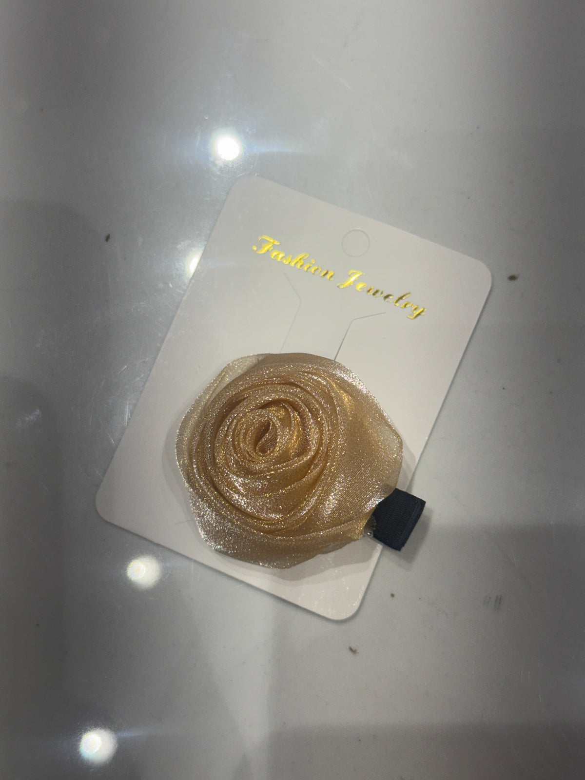 Cream rose flower hair accessories