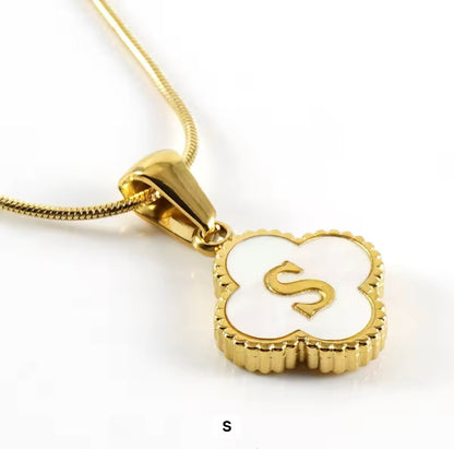 Alphabet clover necklace