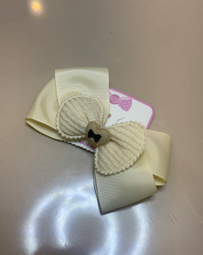 Hair bow off white