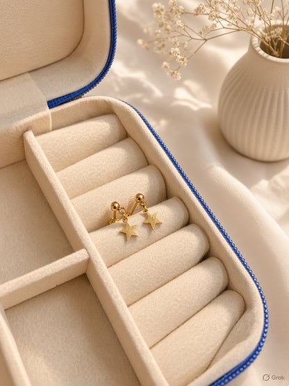 Gold Star Stud Earrings