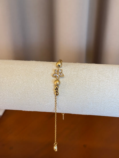 Crystal Bloom Bead Chain Bracelet