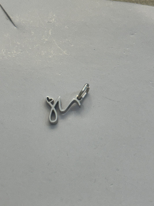 M letter charm