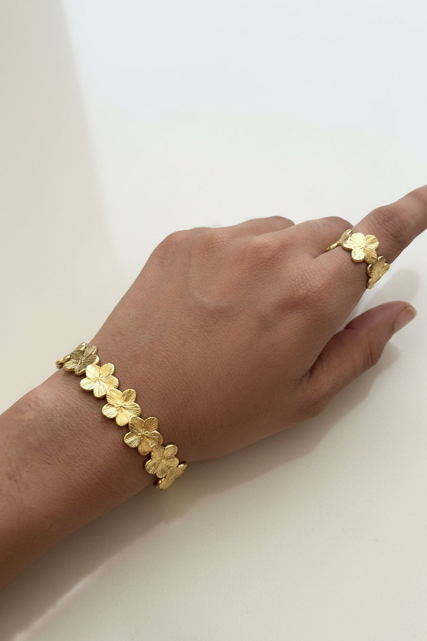 Flower combo bangle