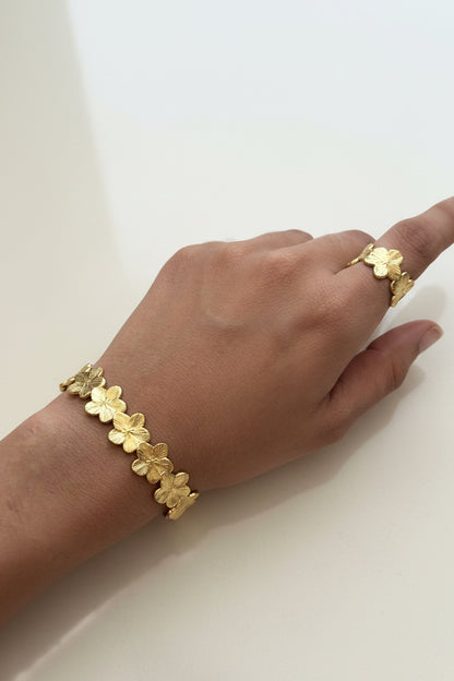 Flower combo bangle