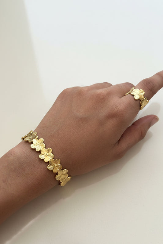 Flower combo bangle