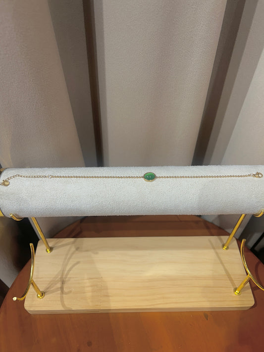 Jade Drop Anklet