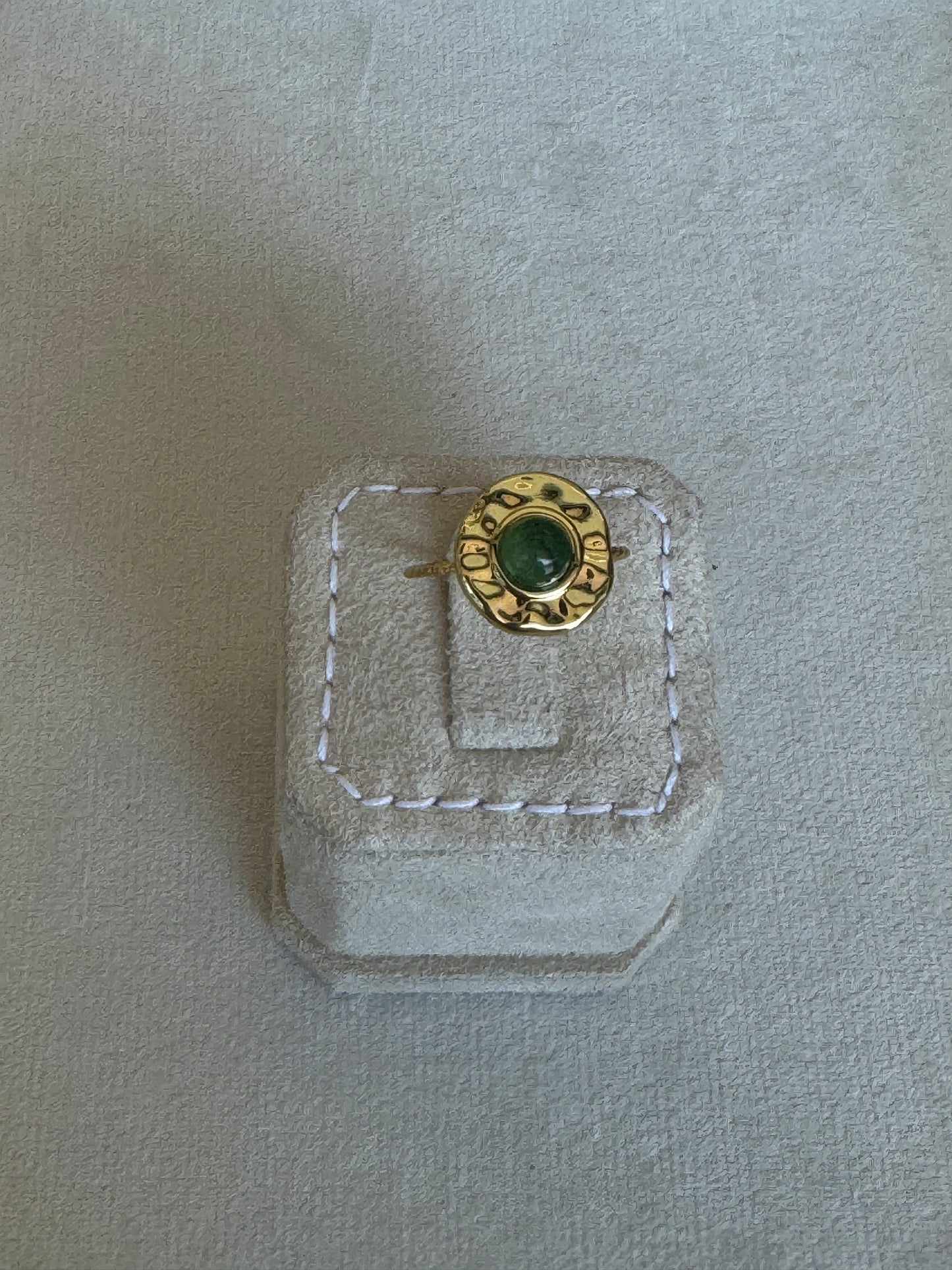Adjustable Green Gold Ring