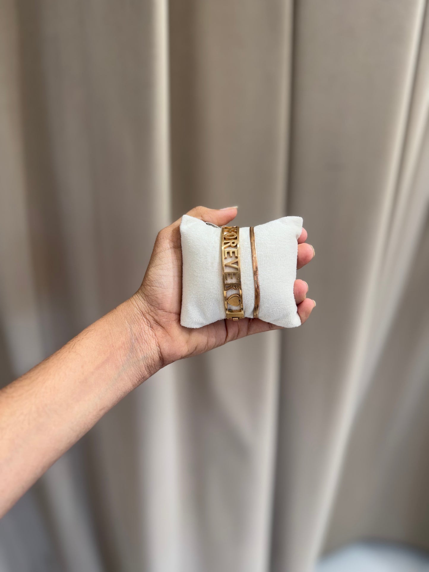 Rose gold stack