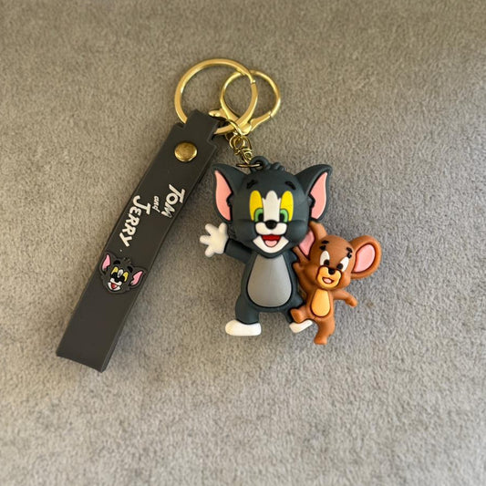 Tom and Jerry Duo Keychain Set in Black