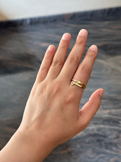 Solitaire Gold Ring Size 8