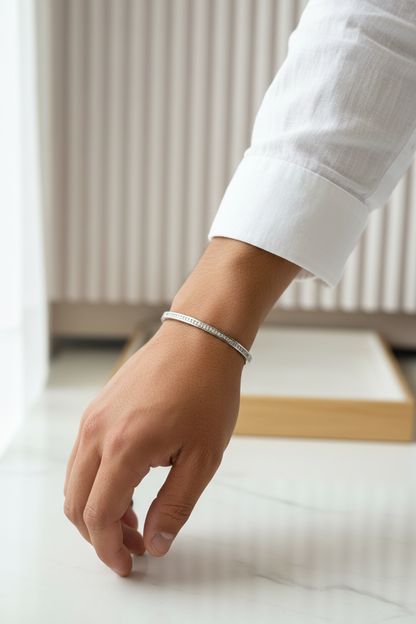 Half stone bangle
