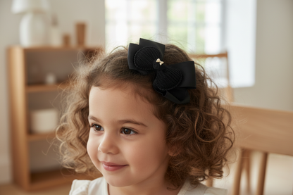 Black hair bow