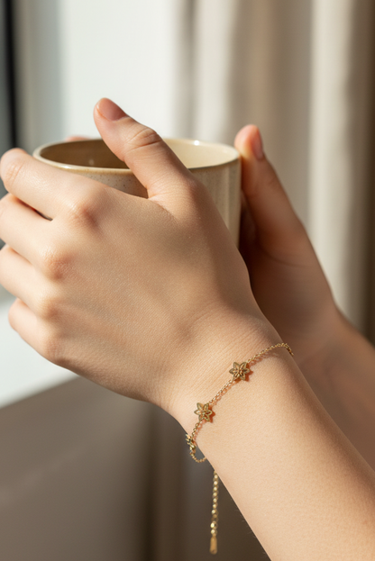 Golden Star Charm Bracelet