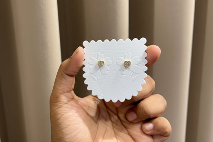 Heart Gold Stud Earrings