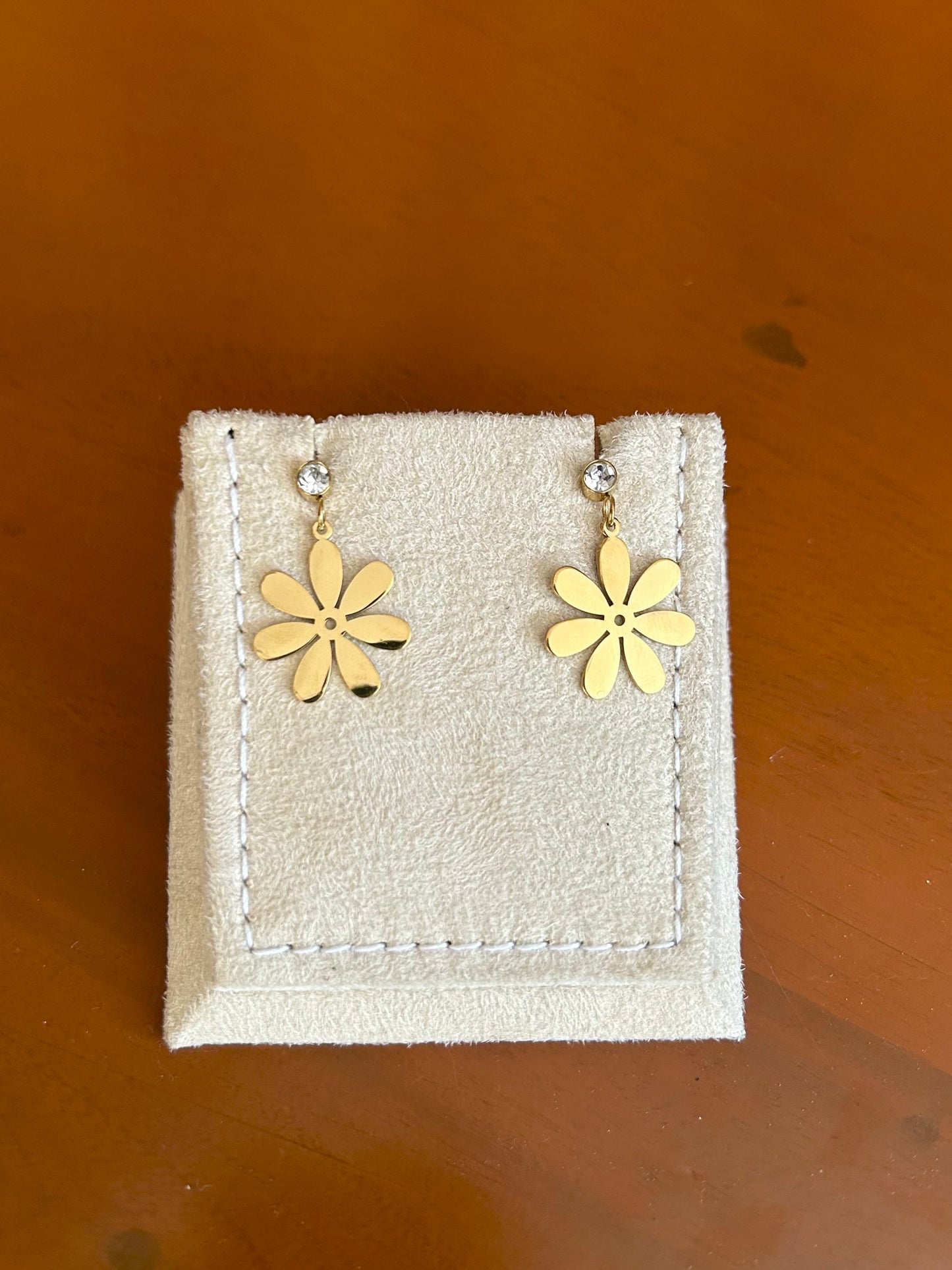 Gilded Bloom Drop Earring