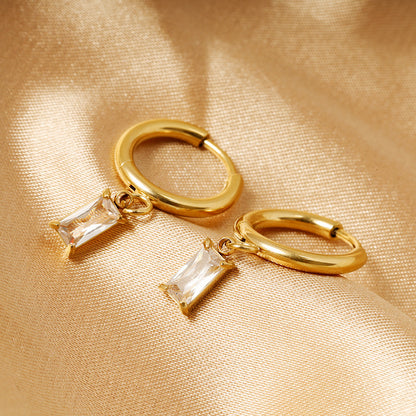 Elephant Charm Hoop Earrings