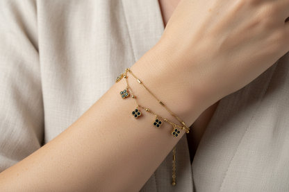 Clover green bracelet