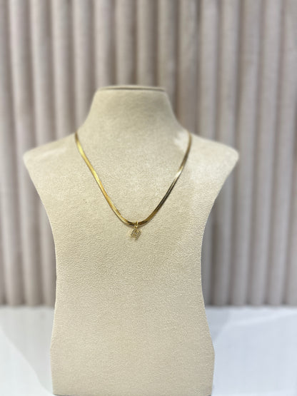 Alphabet snake chain necklace