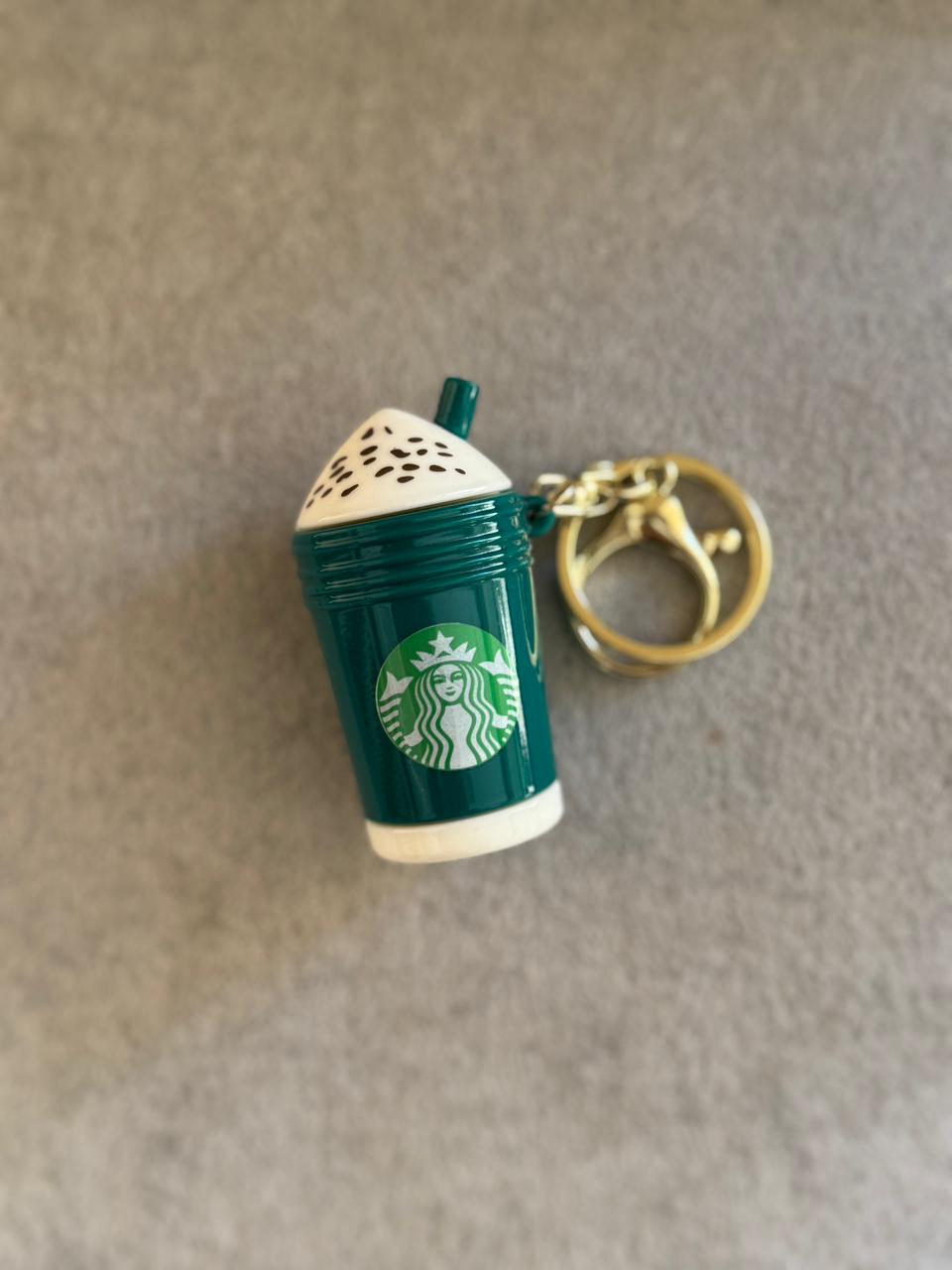 Frappuccino Coffee Cup Keychain in Green