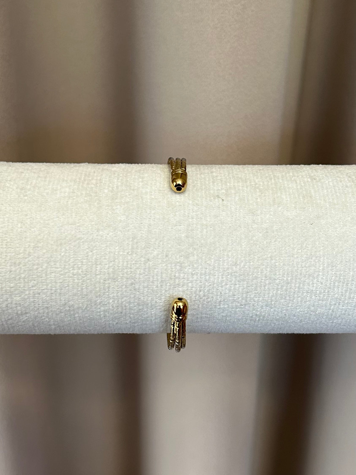 Triple strand cuff bangle