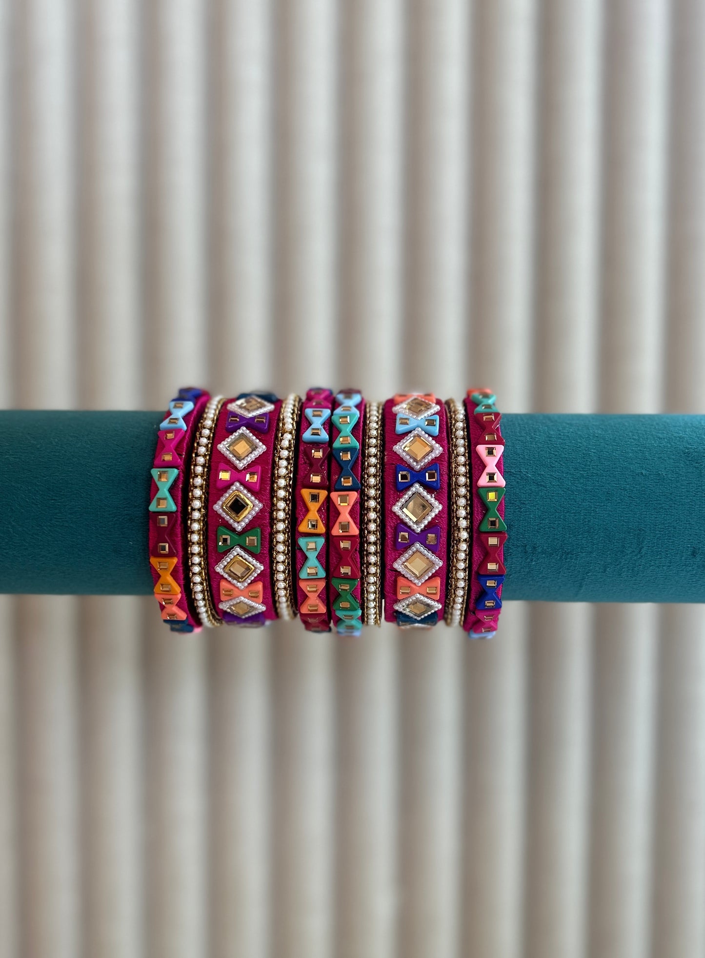 Rangoli Bangle Set (2*4)