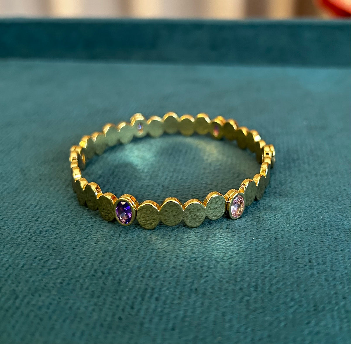 Oval stone Bangle